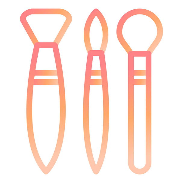 vector illustration of Makeup Brushes icon - Вектор,изображение