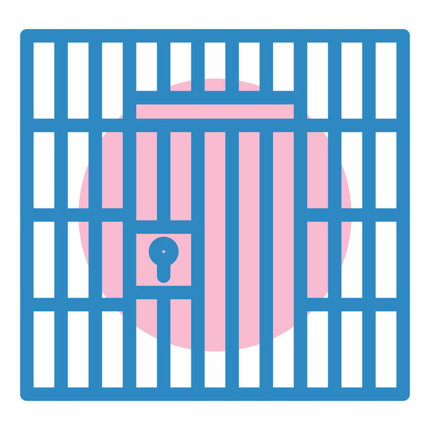 icona della serratura della porta. semplice illustrazione delle icone vettoriali del cancello della prigione per il web - Vettoriali, immagini