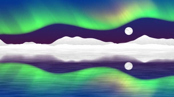 Arctic pole generated seamless loop video - Footage, Video