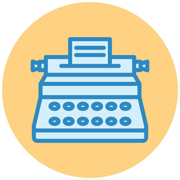 machine à écrire. icône web design simple - Vecteur, image