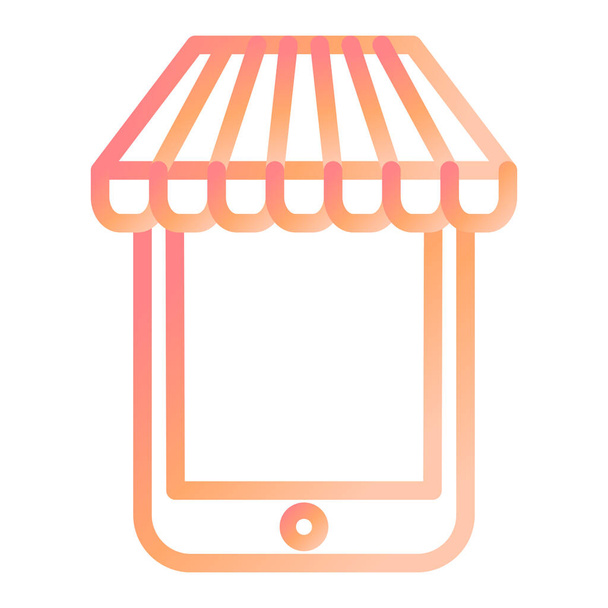 Online winkel. web icoon eenvoudige illustratie - Vector, afbeelding