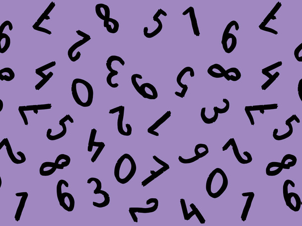 template with the image of keyboard symbols. a set of numbers. Surface template. pastel fiolet purple background. Horizontal image. - Foto, Imagen