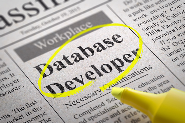 Database Developer Vacancy in Newspaper. - Photo, Image