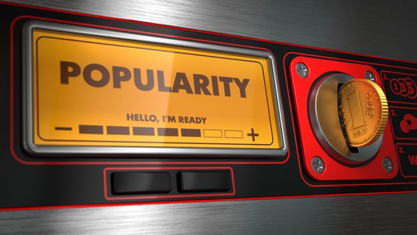 Populariteit op weergave van Vending Machine. - Foto, afbeelding