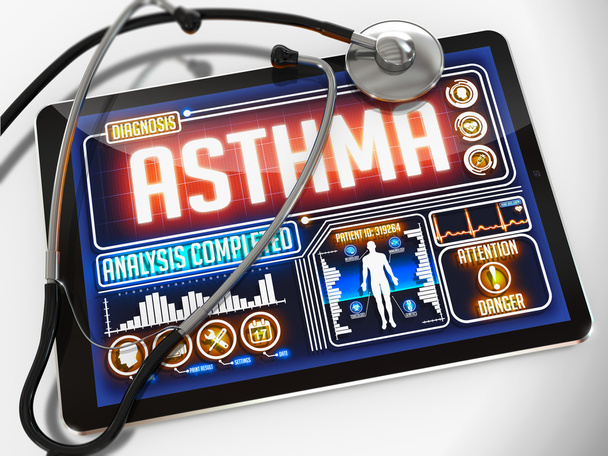 Asthma on the Display of Medical Tablet. - Photo, Image