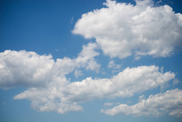 Closeup of beautiful clouds on blue sky background - Фото, зображення