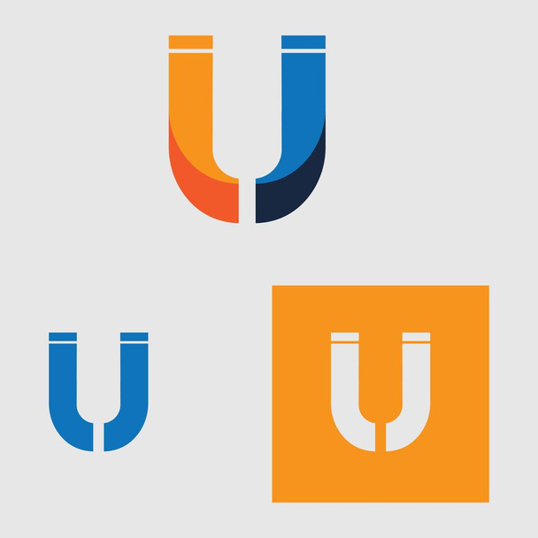 business letter u logo vector illustration design template - Vector, Image