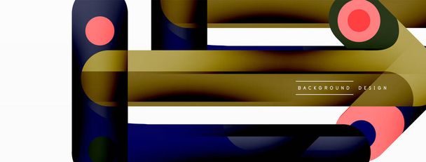 Colorida composición de rayas dinámicas. Fondo abstracto creativo geométrico de líneas para papel pintado, banner o aterrizaje - Vector, imagen