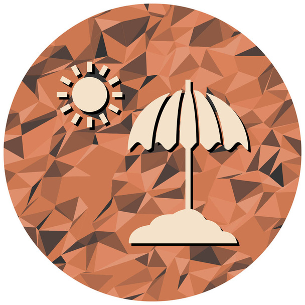 εικονίδιο ομπρέλας. επίπεδη απεικόνιση των εικόνων διάνυσμα καλοκαίρι παραλία για το σχεδιασμό web - Διάνυσμα, εικόνα