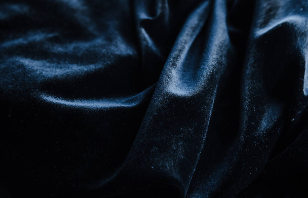 background with velvet black fabric - Zdjęcie, obraz