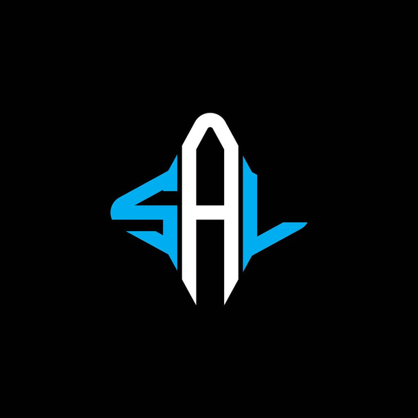 Diseño creativo del logotipo de la letra SAL con gráfico vectorial - Vector, Imagen