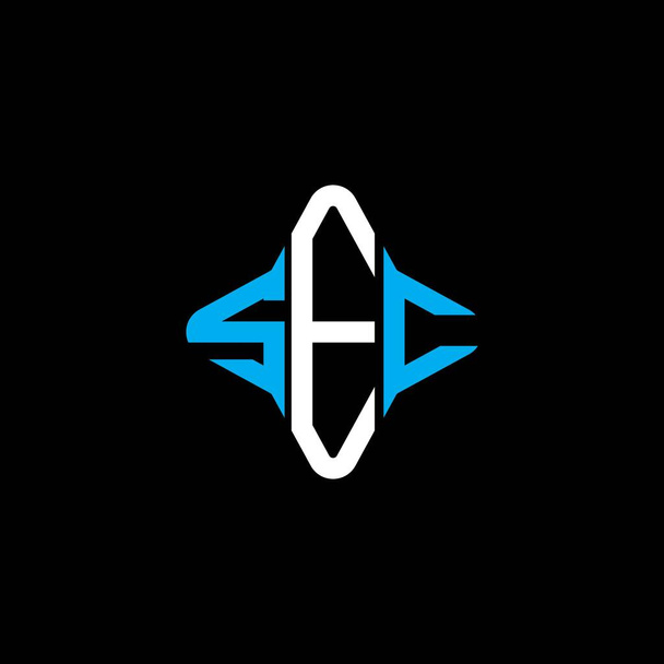 SEC Brief Logo kreatives Design mit Vektorgrafik - Vektor, Bild