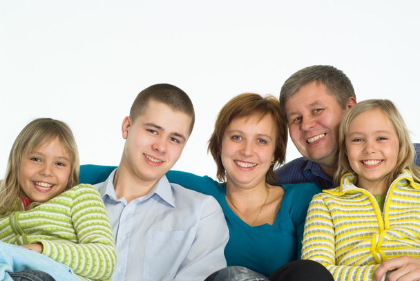 Happy family of five - Foto, Imagen