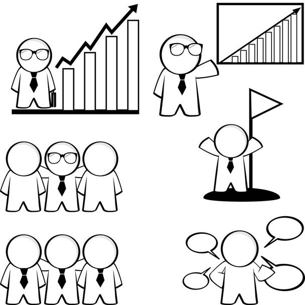 business pictogram person cartoon pack in vector format - Вектор,изображение