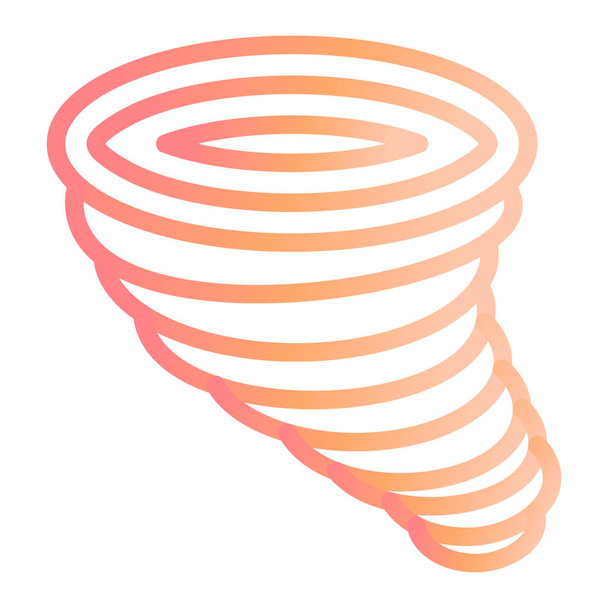 tornado icon. outline illustration of jellyfish vector icons for web - Vector, Image