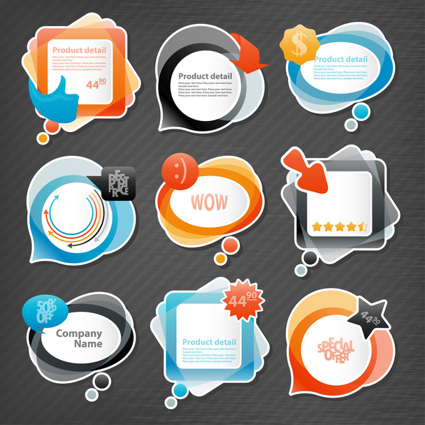 Collection of website elements - Vector, Image