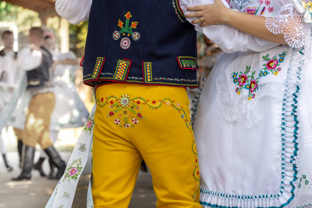 Détail du costume folklorique, Rakvice, Moravie du Sud, République tchèque - Photo, image
