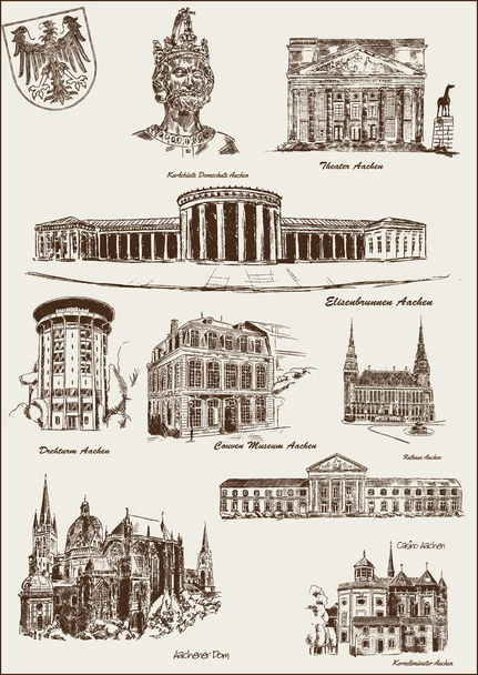 Architecture Building Aachen - Вектор,изображение
