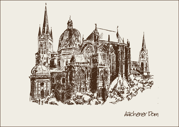 Aachen Cathedral - Vector, Image