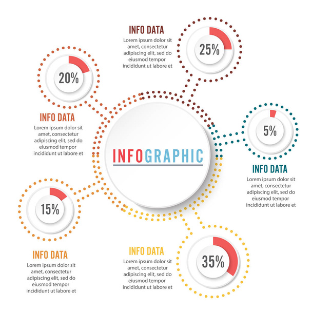Abstract infographics options template. Vector illustration. Can be used for workflow layout, diagram, business step options, banner, web design. - Vector, Image