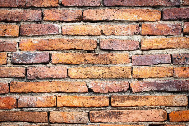 Ancient and old red brick block background and texture. - Foto, Imagen
