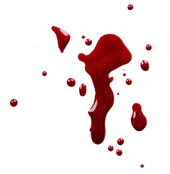 Splash of red nail polish - Photo, image