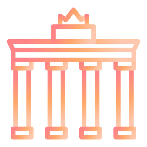 Brandenburg Gate building vector icon modern illustration - Вектор, зображення