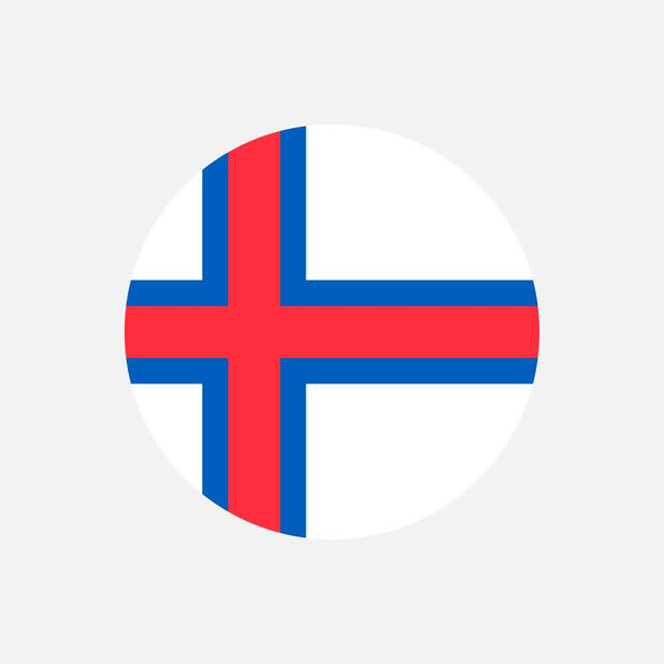 Färöer-Inseln. Flagge der Färöer. Vektorillustration. - Vektor, Bild