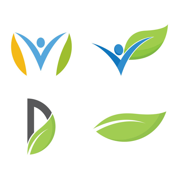 Gesundes Leben Menschen Logo-Vorlage Vektordesign - Vektor, Bild