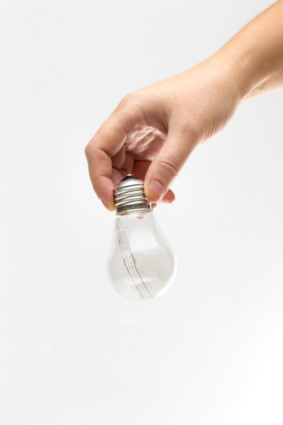 Lightbulb on the white background - Foto, afbeelding