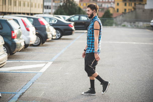 young handsome bearded hipster man - Foto, imagen