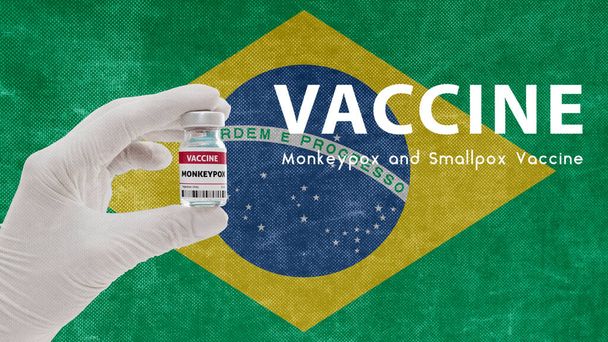 Vaccine Monkeypox and Smallpox, monkeypox pandemic virus, vaccination in Brazil for Monkeypox Image has Noise, Granularity and Compression Artifacts - Photo, Image