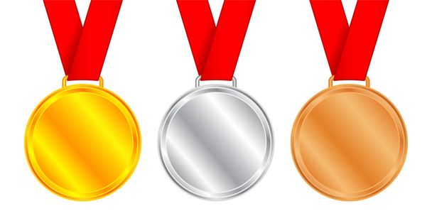 Illustration of a medal icon set - Vector, afbeelding