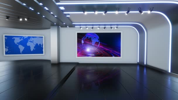 3D TV Virtual Studio Background Loop 4k - Filmagem, Vídeo