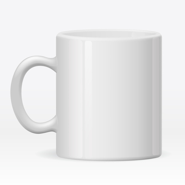 Белая чашка
 - Вектор,изображение