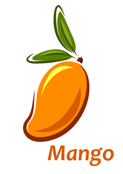 Karikatür mango meyve kroki - Vektör, Görsel