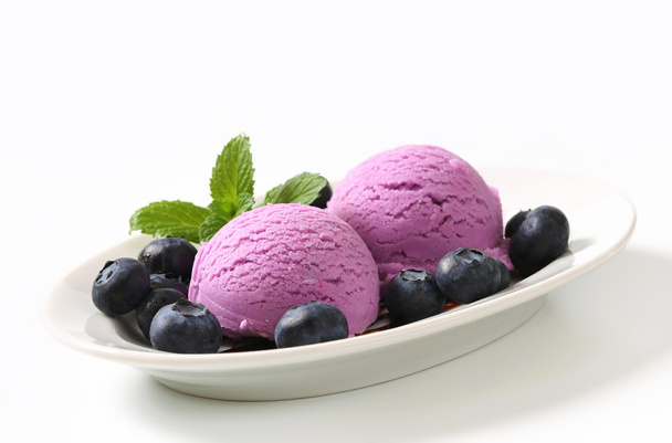 Blueberry ice cream - Photo, Image