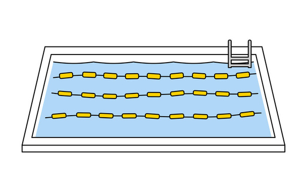 Line piirustus yksinkertainen uima-allas - Vektori, kuva