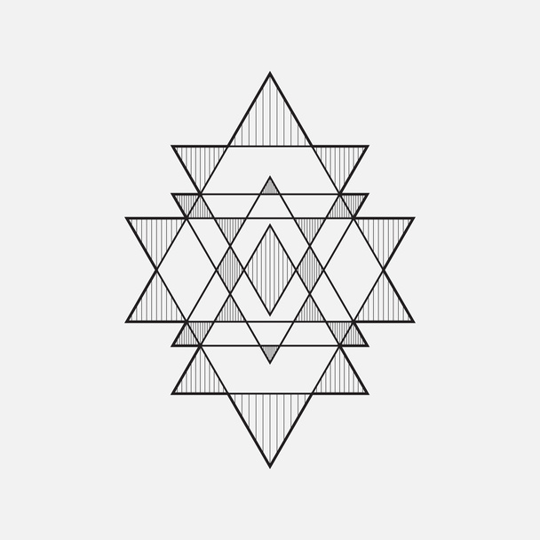 Geometrische vormen, lijn ontwerp, driehoek - Vector, afbeelding