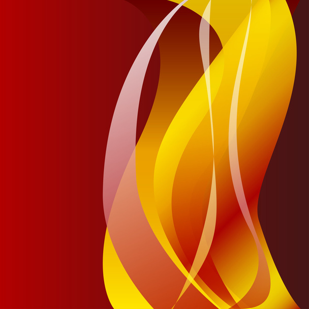 Fiery flame vertcal on a dark background isolated - Vecteur, image