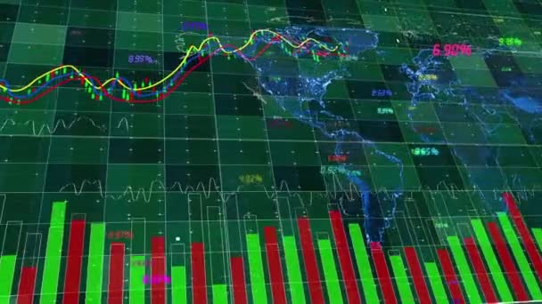 Снижение стоимости акций на фоне финансовых данных - Кадры, видео
