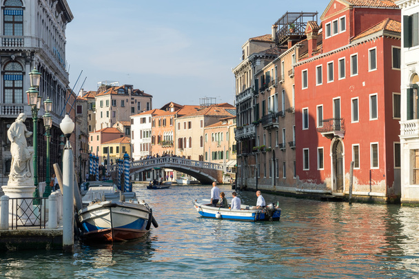 Motorboat on a canal in Venice - Фото, зображення