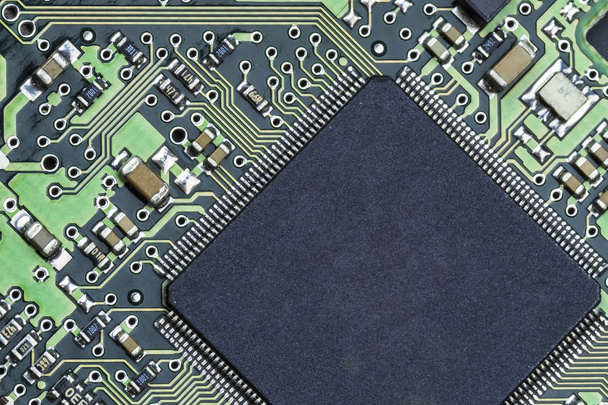 A nyomtatott áramköri kártya mikrochip  - Fotó, kép