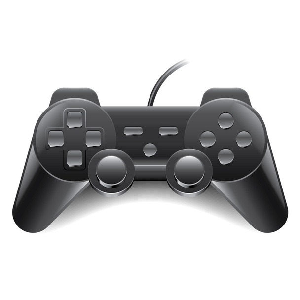 Game controller isolated on white vector - Vector, Image