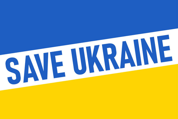 Save Ukraine banner concept. War against Ukraine - Vector, afbeelding