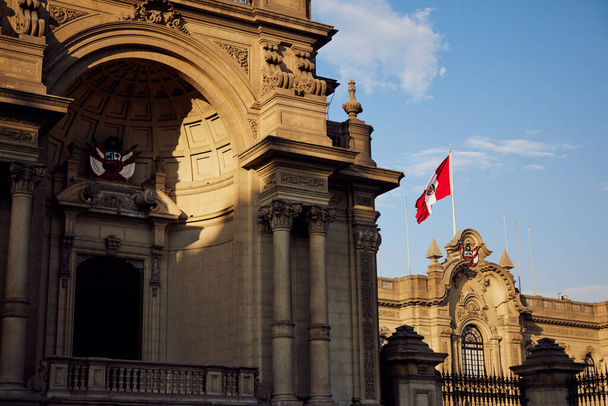 The famous Plaza Mayor in Lima, Peru - Zdjęcie, obraz