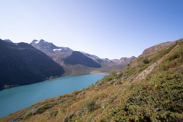 Die Berge und Landschaft rund um Besseggen und Jotunheimen in Norwegen - Foto, Bild