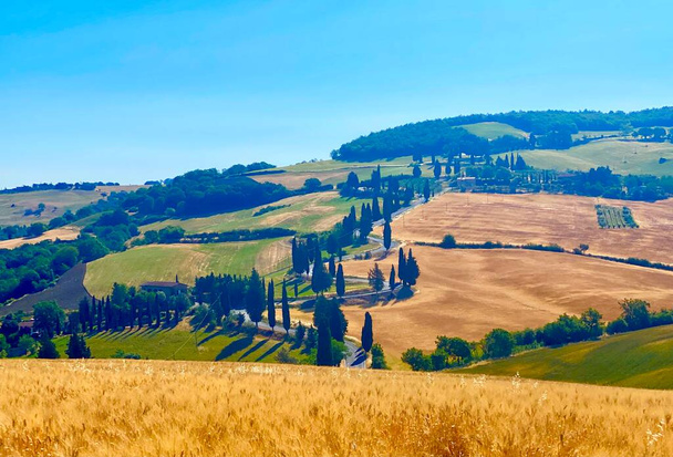 The famous winding roads of Tuscany - Photo, Image