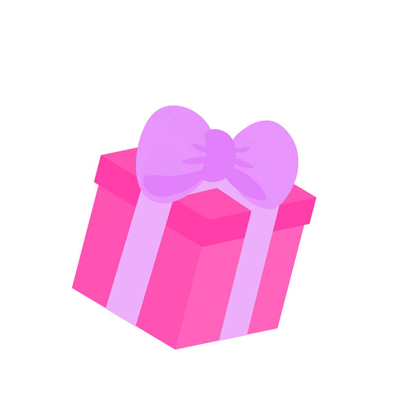 gift box decorated with colorful ribbons - ベクター画像