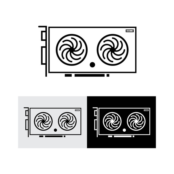 GPU or Video Graphic Card Icon vector illustration - Vector, Image